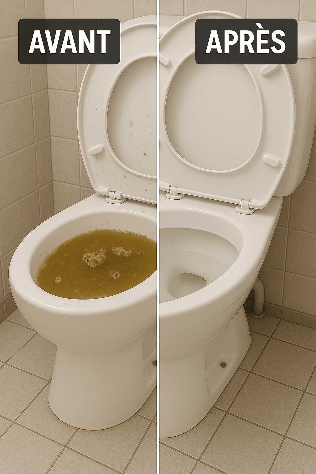 Avant après débouchage WC Luxembourg-Ville